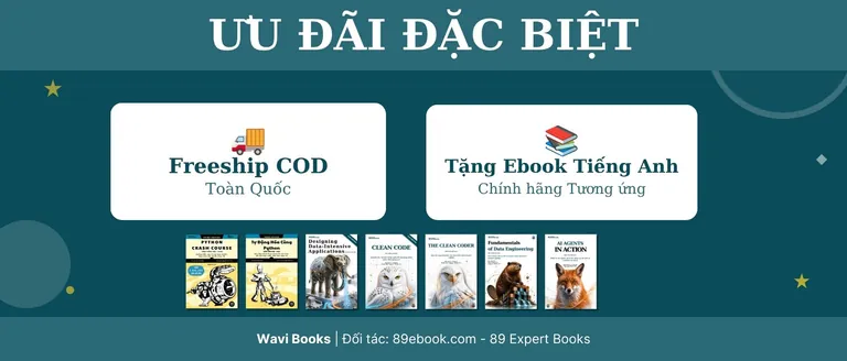 Banner Wavi Books ưu đãi đặc biệt freeship COD và tặng Ebook tiếng Anh